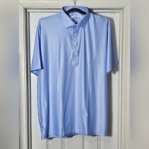 Collars And Co Featherweight Polo Size Large Blue Performance Golf